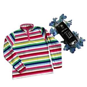 Lands' End Fleece Quarter Zip Pullover Girls M (10/12)